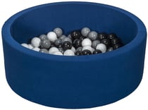 Piscine à balles Aire de jeu + 150 balles bleu marine noir,blanc,gris - Velinda