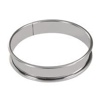 Boîte de 4 cercles à tartes inox - épaisseur 4/10è - Ø90 mm h 20 mm