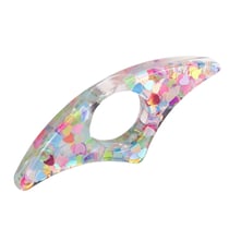 Bague de lecture en résine motif amour-forme arc multicolore