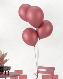 Ballon chrome Ø 30cm - lot de 10 - rose