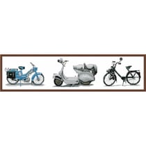 Kit à broder point de croix frise Vespa