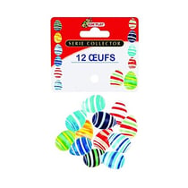 Billes - Galets - Forme d'œuf - Filet de 12 billes - Jeu de récréation - Enfant