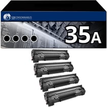 Pack 4 Toners compatible HP 35A noir - 123CONSOMMABLES