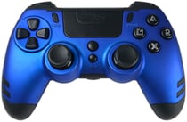 Steelplay, Metaltech, manette de jeu sans fil, gamepad avec double système de vibration, manette bluetooth compatible avec PS4, compatible avec PS3 et compatible avec PC - Bleue