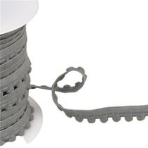 Elastique à pompons 13mm gris moyen au mètre