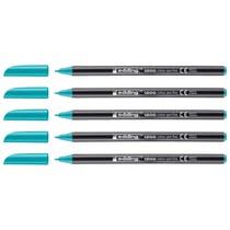 Lot de 5 feutres de coloriage pointe fine 1 mm - EDDING - Turquoise