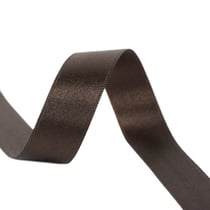 Bobine 40m ruban satin double face fabriqué en France marron