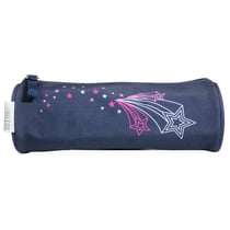 Trousse scolaire ronde Phileas Bleue Etoiles - BAGTROTTER