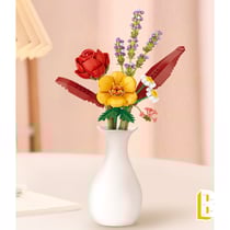 Jeux De Construction - Loz - Le Bouquet - Rose Et Lavande -