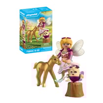 71844 Poulain licorne doré avec fée