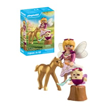 71844 Poulain licorne doré avec fée