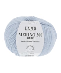 Pelote de laine à tricoter pour layette MERINO 200 BEBE - Lang Yarns 320 Bleu
