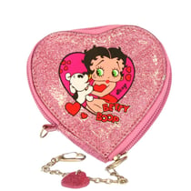 Porte monnaie Betty Boop Coeur Pailleté Coeur Rose
