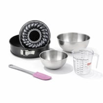 Set pâtisserie avec moule à manqué et à savarin 26 cm, 2 bols à mixer, verre mesureur et spatule Zenker