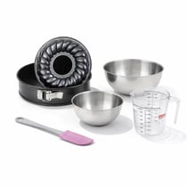 Set pâtisserie avec moule à manqué et à savarin 26 cm, 2 bols à mixer, verre mesureur et spatule Zenker