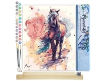 Peinture par Numéro Figured'Art - Cheval peint - Kit de Loisir Créatif DIY Numéro d'Art Complet - 40x50cm toile roulée + châssis en bois à monter