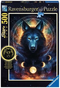 Puzzle 500 Pièces - Star Line - Loup Lumineux - Ravensburger