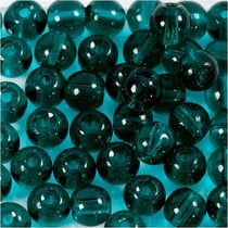 45 perles en verre à facettes rondes Ø 4 mm - bleu vert