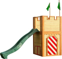 Axi ARTHUR Aire de jeux en cèdre vernis naturel, toboggan Vert - Axi House