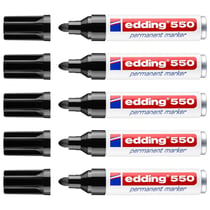 Lot de 5 marqueurs permanents pointe ronde 3-4 mm - EDDING - Noir
