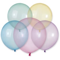 5 Ballons Rainbow Cristal Ø48cm