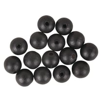 Boules bois percées mat ø15mm - noir