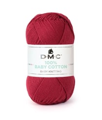 Coton à tricoter 100% Baby Cotton - DMC - certifié Oeko-Tex 791 Rouge
