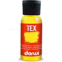 Peinture pour tissus - Jaune foncé - Opaque - Peinture à l'eau - Tex - Darwi - 50ml