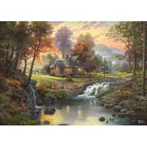 Puzzle 1000 pièces - Thomas Kinkade : Chalet sur le ruisseau - Schmidt Spiele