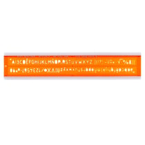 Trace-lettre - MINERVA - Lot de 10 - ISO 3098-1 - Orange Transparent