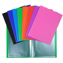 Protège-documents en polypropylène 5/10e OPAK pochettes Cristal 160 vues - A4 - Couleurs assorties - x 8 - Exacompta