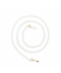 Longue Chaînes pour accessoire pochette, sac, vêtement - Perles - 120 x 1 cm - DRAEGER Perle blanche