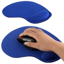 Tapis Souris Pc Repose Poignet Ergonomique Anti Dérapant Ultra Fin Bleu YONIS