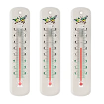 Lot de 3 thermomètres traditionnels blancs 15 cm