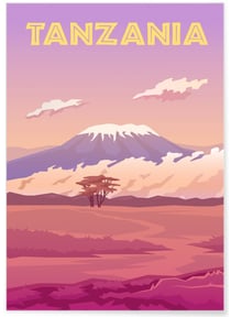 Affiche Tanzania | A3 : 29,7x42cm