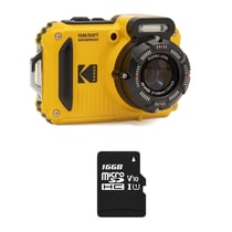 KODAK Pixpro Pack WPZ2 + 1 carte SD Kodak - Compact 16M Pixels, étanche à 15m, Anti-Choc, Video 720p, Ecran LCD 2,7 - Batterie Li-ion - Jaune