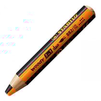 STABILO Crayon multi-talents woody 3en1 duo, orange/noir