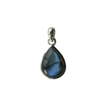 Pendentif Labradorite Argent 925 Forme goutte Petit modèle - Omsaé