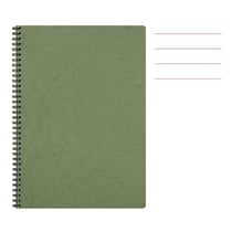 Cahier - A4 - 21x29,7cm - Lignes - 100 pages - Couverture vert - Spirale
