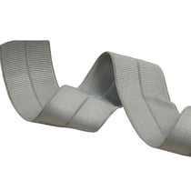 Elastique gros grain pré plié 30mm gris moyen au mètre
