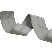 Elastique gros grain pré plié 30mm gris moyen au mètre