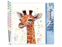 Peinture par Numéro Figured'Art - Girafe souriante - Kit de Loisir Créatif DIY Numéro d'Art Complet - 40x50cm sans châssis en bois