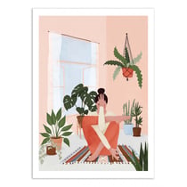 Affiche 30x40 cm - Yoga and plants - Maja Tomljanic