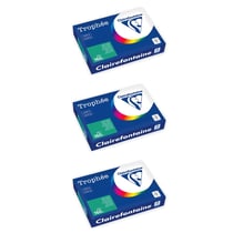 Lot de 3 ramettes de papier FSC A4 160g 250 feuilles Vert Sapin
