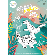 Coloriages gonflables - 2 Dinos à colorier - ARA CREATIVE