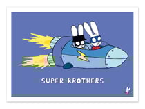 Affiche - Super Brothers Rocket - Simon Super Rabbit