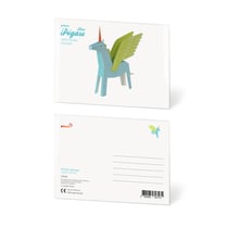 CARTE POSTALE PEGASE BLEU