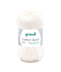 Fil à tricoter COTTON QUICK UNI - Gründl - PPSC - certifié Oeko-Tex 132 Ecru