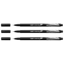 Lot de 3 stylos feutres pointe fine 0,4 mm - BIC Intensity - Noir