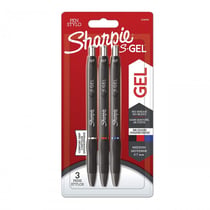 Sharpie Stylo encre gel S-GEL, 0,7 mm, assorti, blister de 3